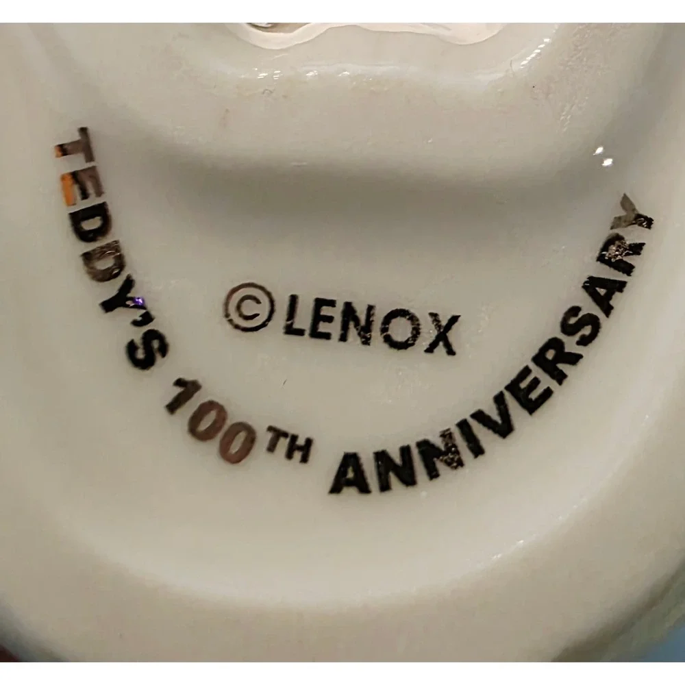 Lenox Teddy Bear China Christmas Ornament Teddys 100th Anniversary Patriotic